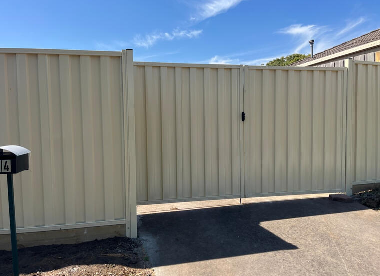 Finished in Colorbond Domain, installed in 2 days